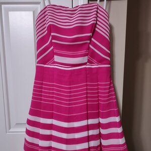 Pink and White Strapless Dress. Size 5/6. Never worn. From Dillard's.